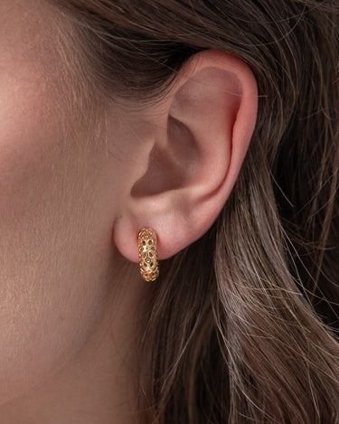 Pendientes Conil P, plata dorada