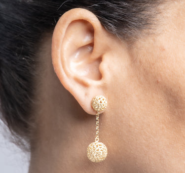 Pendientes Cui, plata dorada