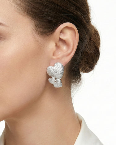 Pendientes Cuore, plata