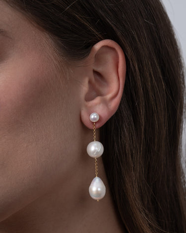 Pendientes Denia, plata dorada