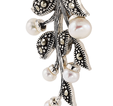 Pendientes Diana marcasitas, plata