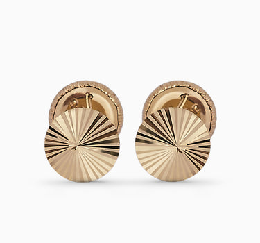 Pendientes Disco Tallado, oro