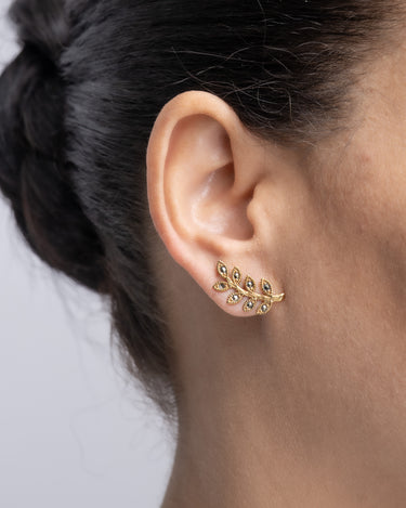 Pendientes Duet marcasitas, plata dorada