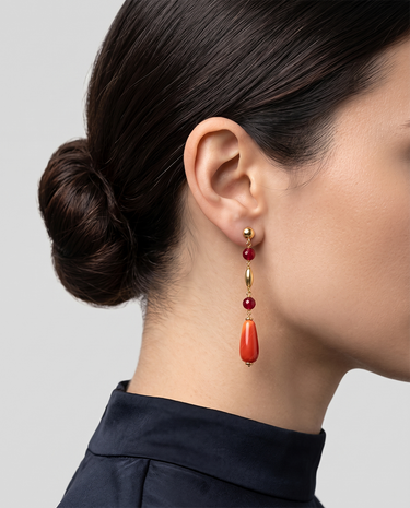 Pendientes Elbert, plata dorada