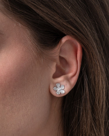 Pendientes Flor, plata