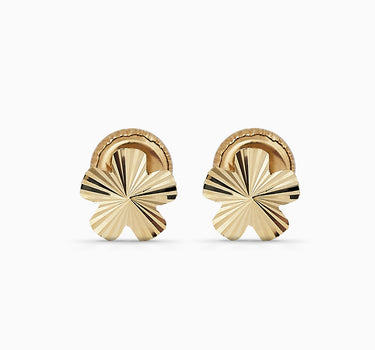 Pendientes Flor tallada, oro