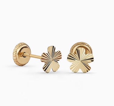 Pendientes Flor tallada, oro