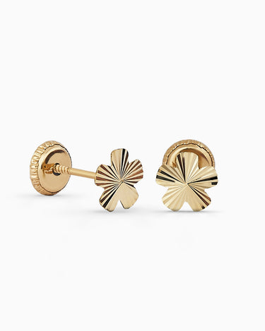 Pendientes Flor tallada, oro