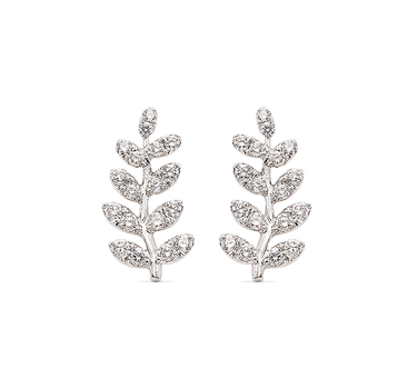 Pendientes Francesca diamantes, oro blanco