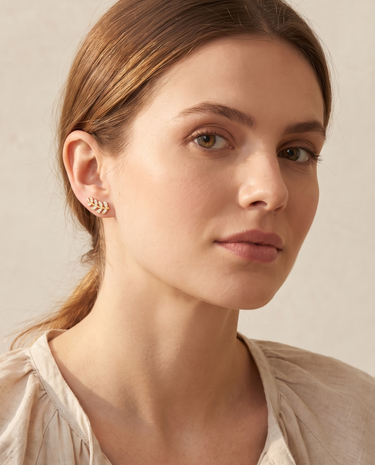 Francesca gold and diamond earrings