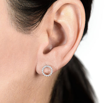 Pendientes Giulia diamantes, oro blanco