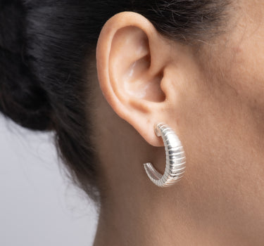 Pendientes Glass L, plata