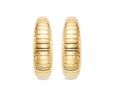 Pendientes Glass L, plata dorada