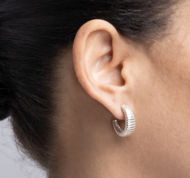 Pendientes Glass M, plata