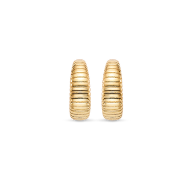 Pendientes Glass M, plata dorada