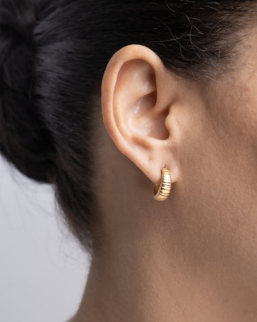 Pendientes Glass S, plata dorada