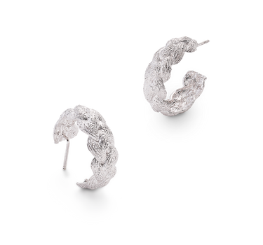 Pendientes Glitter aros, plata