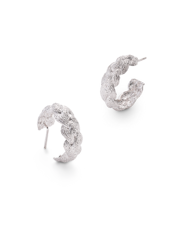 Pendientes Glitter aros, plata