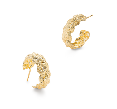 Pendientes Glitter aros, plata dorada