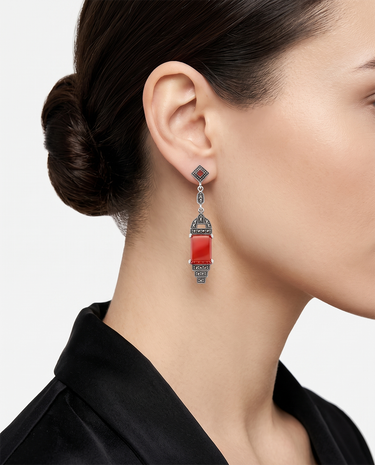 Pendientes Gorkly Ágata, plata