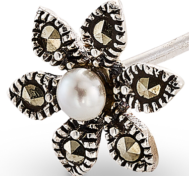 Pendientes Handel marcasitas, plata