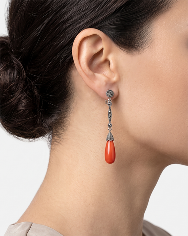 Pendientes Hemu Ágata, plata