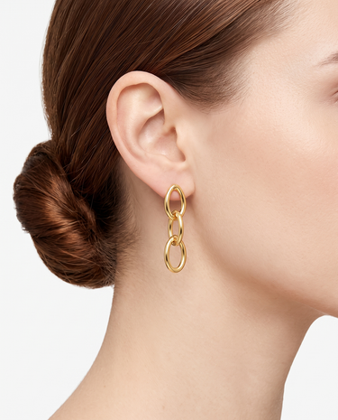 Pendientes Kuray, plata dorada