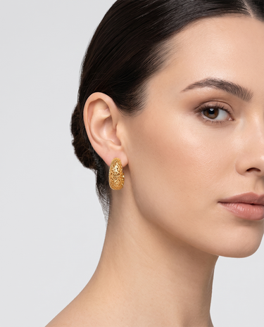 Pendientes Kym G, plata dorada