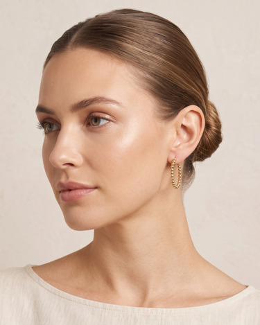 Pendientes Latina oval, oro