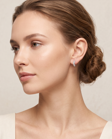 Francesaca earrings in white gold and diamonds