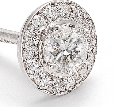 Pendientes Liege red, diamantes, oro blanco