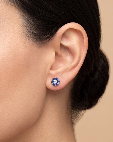 Pendientes Margaux zafiro y diamante, oro blanco