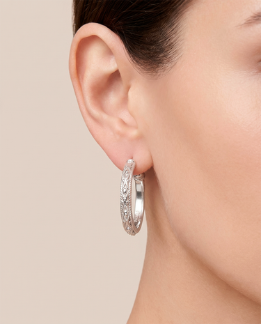 Pendientes Mencía L, plata