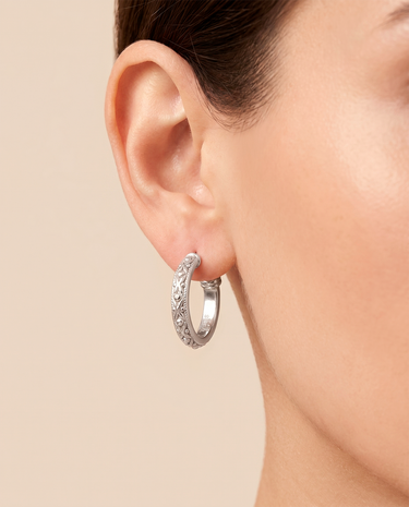 Pendientes Mencía M, plata