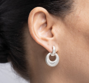 Pendientes Met mini, plata