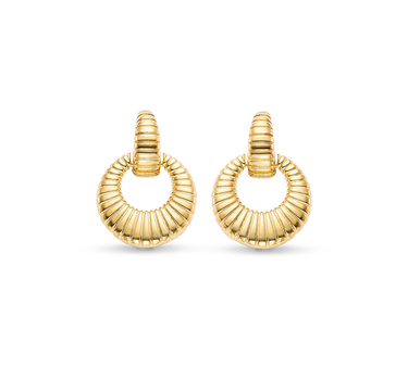 Pendientes Met mini, plata dorada