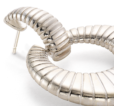 Pendientes Met, plata