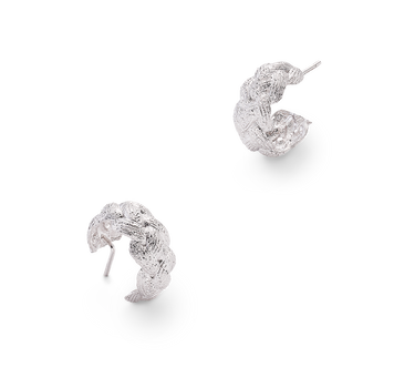 Pendientes Mini Glitter aros, plata