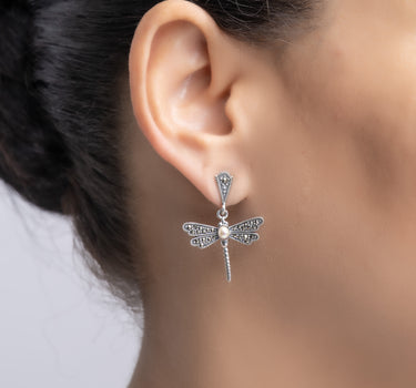Pendientes Mozart marcasitas, plata