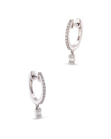 Pendientes Nina, oro blanco