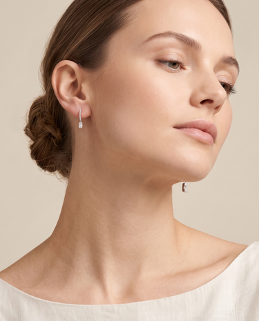 Francesaca earrings in white gold and diamonds