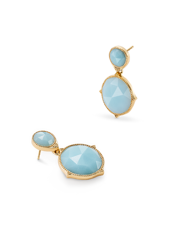 Pendientes Ninfa amazonita, plata dorada