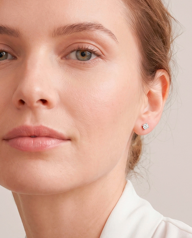 Pendientes diamantes 0,60 ct, oro blanco