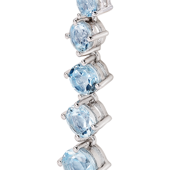 Pendientes Renoir topacio azul, plata