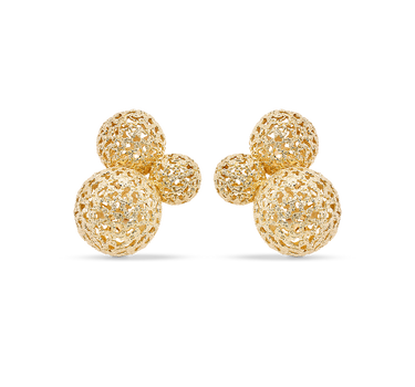 Pendientes Rimski, plata dorada