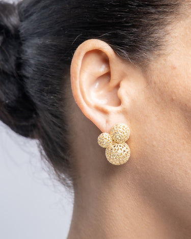 Pendientes Rimski, plata dorada