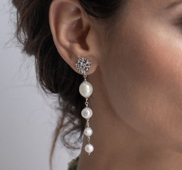 Pendientes Rossini perlas, plata