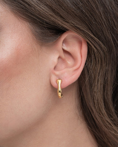 Pendientes Split, plata dorada
