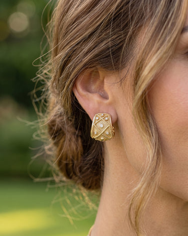 Pendientes Tambor diamantes, oro