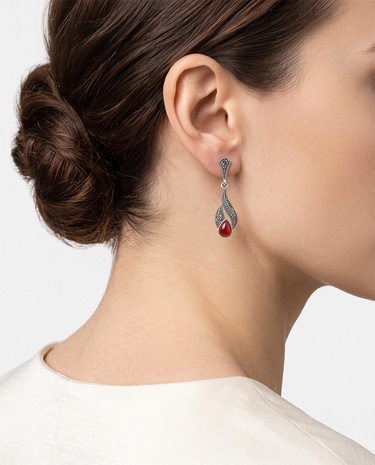 Pendientes Tian Ágata, plata
